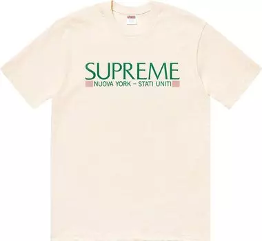 Футболка Supreme Nuova York Tee 'Natural', кремовый