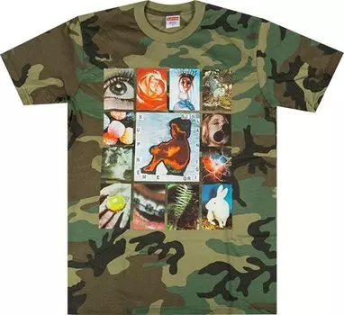 Футболка Supreme Original Sin Tee 'Woodland Camo', разноцветный