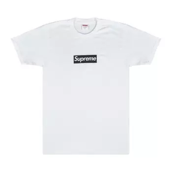 Футболка Supreme Paris Box Logo T-Shirt 'White', белый