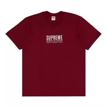 Футболка Supreme Paris Tee, цвет Cardinal