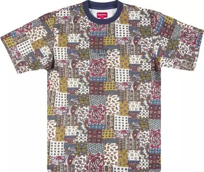 Футболка Supreme Patchwork Paisley Short-Sleeve Top 'Red', красный