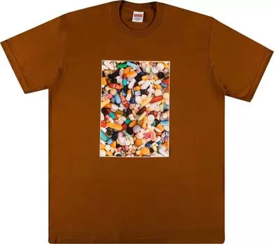 Футболка Supreme Pills Tee 'Brown', коричневый