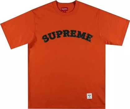 Футболка Supreme Plaid Appliqué Short-Sleeve Top 'Orange', оранжевый