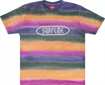 Футболка Supreme Rainbow Stripe T-Shirt 'Orange', оранжевый