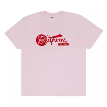 Футболка Supreme Records Tee, розовый