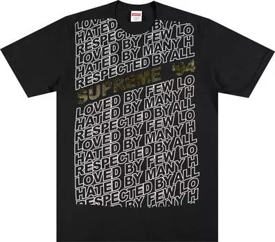 Футболка Supreme Respected Tee 'Black', черный