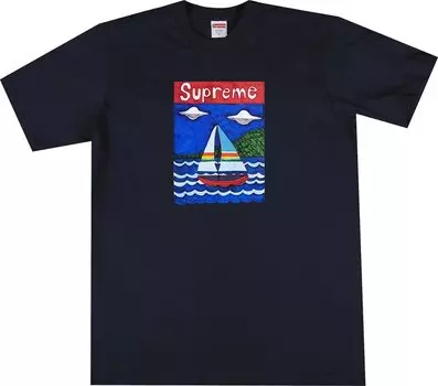 Футболка Supreme Sailboat Tee 'Navy', синий