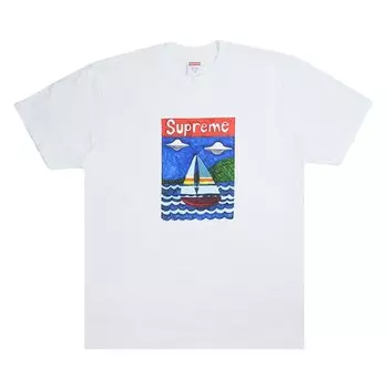 Футболка Supreme Sailboat Tee 'White', белый