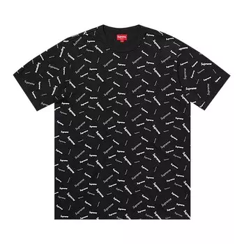 Футболка Supreme Scatter Ringer Tee Black, черный