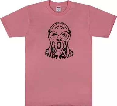 Футболка Supreme Scream Tee 'Bright Coral', розовый