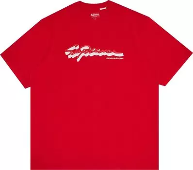 Футболка Supreme Shadow Script Short-Sleeve Top 'Red', красный