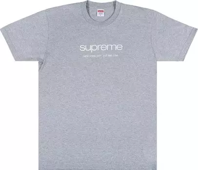 Футболка Supreme Shop Tee 'Heather Grey', серый