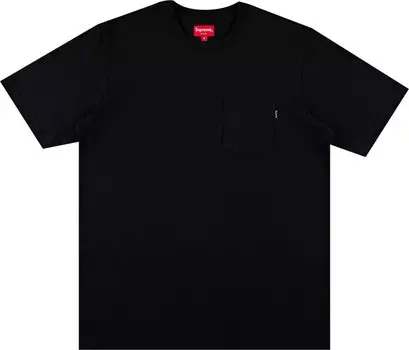 Футболка Supreme Short-Sleeve Pocket Tee 'Black', черный