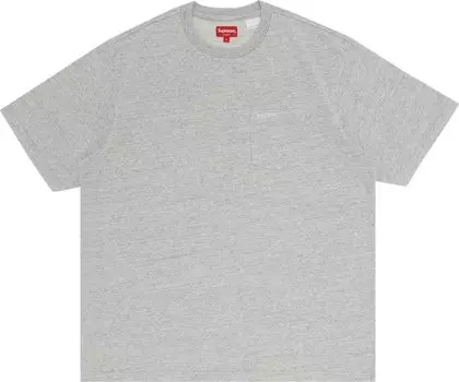 Футболка Supreme Short-Sleeve Pocket Tee 'Heather Grey', серый