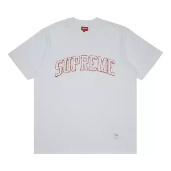 Футболка Supreme Sketch Embroidered Short-Sleeve Top 'White', белый
