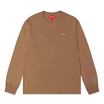 Футболка Supreme Small Box Long-Sleeve 'Light Brown', коричневый