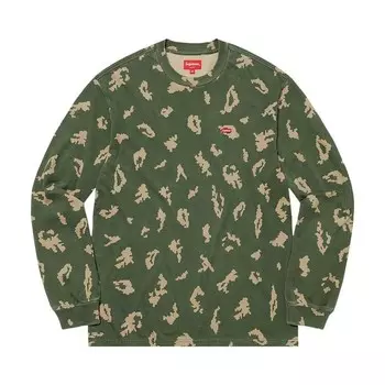 Футболка Supreme Small Box Long-Sleeve Tee Olive Russian Camo, зеленый