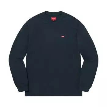 Футболка Supreme Small Box Long-Sleeve Tee Navy, синий