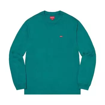 Футболка Supreme Small Box Long-Sleeve Tee Teal, бирюзовый