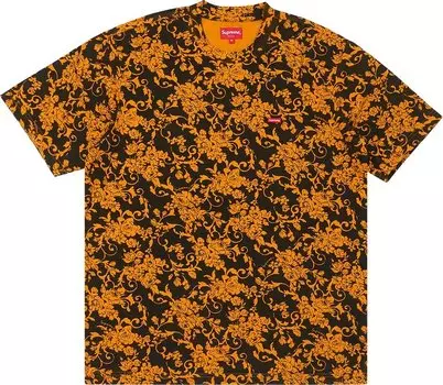 Футболка Supreme Small Box Tee 'Black Floral', разноцветный
