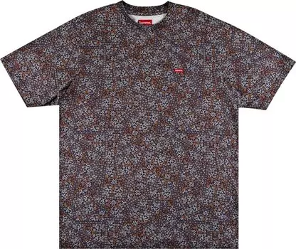 Футболка Supreme Small Box Tee 'Navy Floral Cards', разноцветный