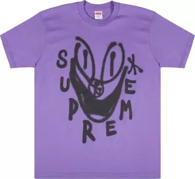 Футболка Supreme Smile T-Shirt 'Purple', фиолетовый