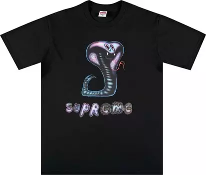 Футболка Supreme Snake Tee 'Black', черный