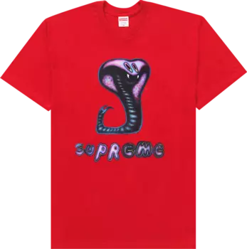 Футболка Supreme Snake Tee 'Red', красный