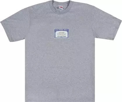 Футболка Supreme Social Tee 'Heather Grey', серый