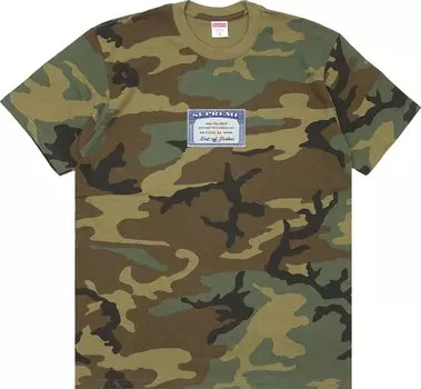 Футболка Supreme Social Tee 'Woodland Camo', разноцветный