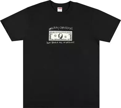 Футболка Supreme Spend It Tee 'Black', черный