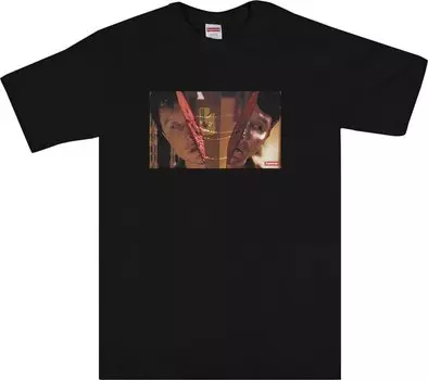 Футболка Supreme Split Tee 'Black', черный