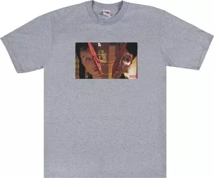 Футболка Supreme Split Tee 'Heather Grey', серый
