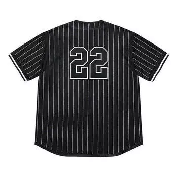 Футболка Supreme SS22 Week 16 Rhinestone Stripe Baseball Jersey Tee, мультиколор