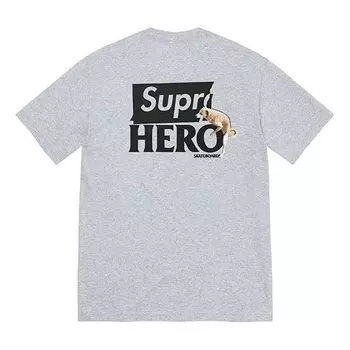 Футболка Supreme SS22 Week 17 Antihero Dog Tee Puppy Alphabet Logo Printing Round Neck Short Sleeve Unisex, мультиколор