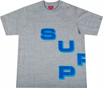Футболка Supreme Stagger Tee 'Heather Grey', серый