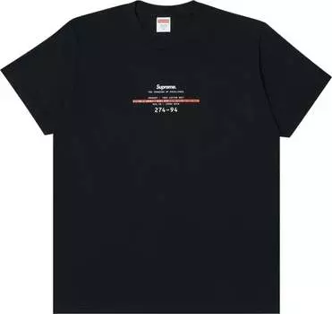 Футболка Supreme Standard 'Black', черный