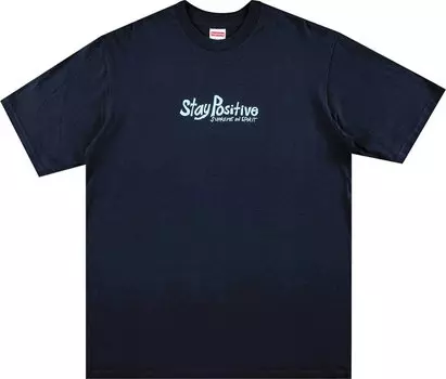 Футболка Supreme Stay Positive Tee 'Navy', синий