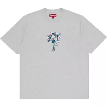 Футболка Supreme Stripe Bouquet Short-Sleeve, серый
