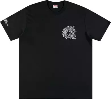 Футболка Supreme Support Unit Tee 'Black', черный