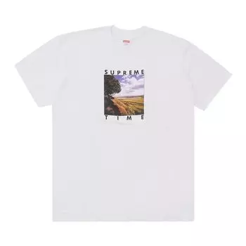 Футболка Supreme Supreme Time Tee 'White', белый