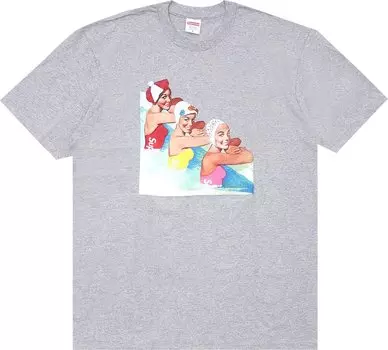 Футболка Supreme Swimmers Tee 'Heather Grey', серый