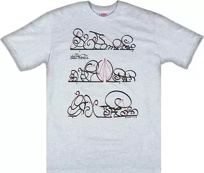 Футболка Supreme System Tee 'Ash Grey', серый