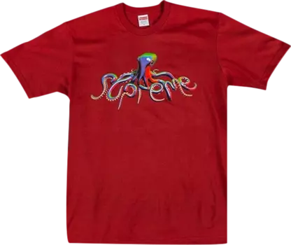 Футболка Supreme Tentacles T-Shirt 'Brick', красный