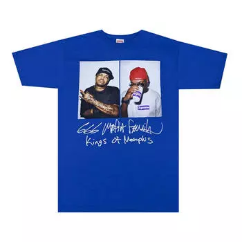 Футболка Supreme Three 6 Mafia Tee 'Royal', синий