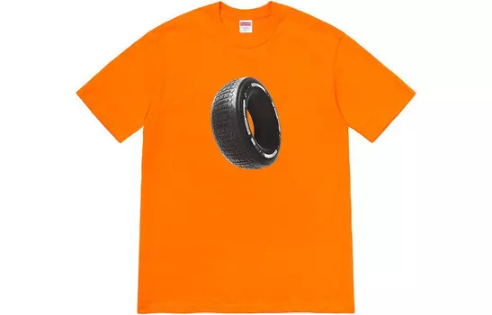 Футболка Supreme Tire с принтом, оранжевый