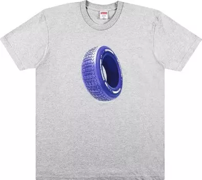 Футболка Supreme Tire Tee 'Heather Grey', серый