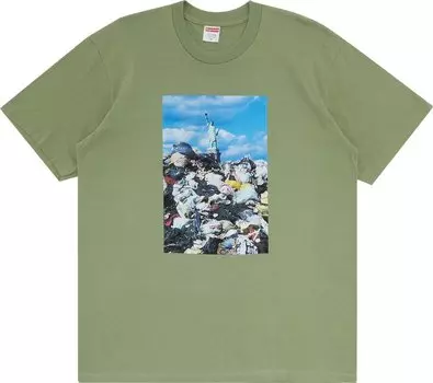 Футболка Supreme Trash Tee 'Light Olive', зеленый