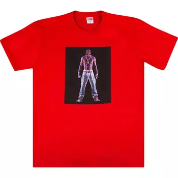 Футболка Supreme Tupac Hologram, красный