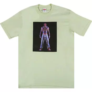 Футболка Supreme Tupac Hologram, светло-зеленый